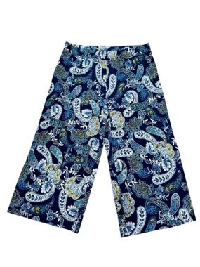 Jessica London Everyday Stretch Knit Printed Pull On Wide Leg Pants